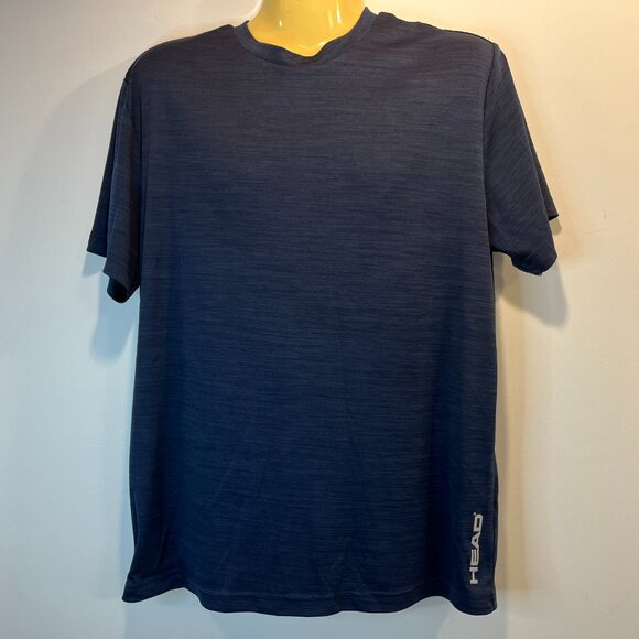 HEAD Men’s Navy Blue Athletic Performance T-Shirt - Size Medium - Picture 2 of 5